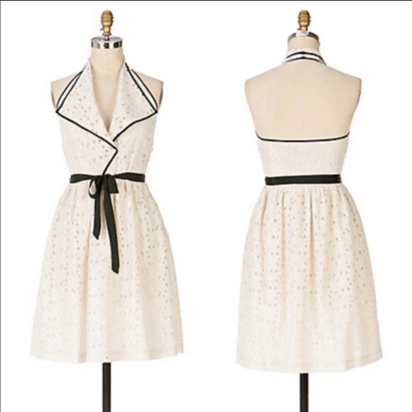 Anthropologie Dresses & Skirts - Anthropologie Lil Silk Eyelet “Lawn Party” Dress